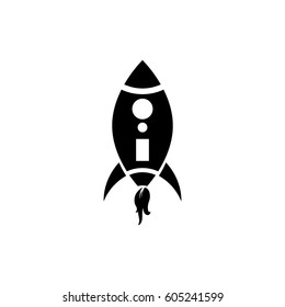 Rocket Icon isolated on background. Modern flat pictogram, business, marketing, internet concept. Simple vector symbol for web site design or button to mobile app.