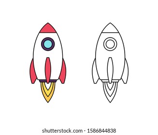 Rocket icon. isolated on white background