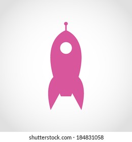 Rocket Icon Isolated on White Background
