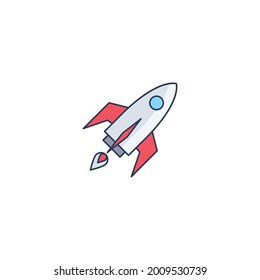 rocket Icon Isolated On White Background