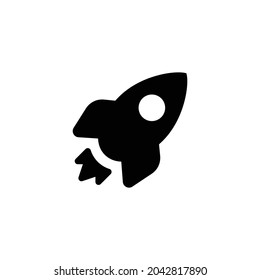 Rocket icon isolated on white background