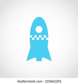 Rocket Icon Isolated on White Background