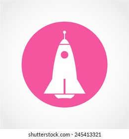 Rocket Icon Isolated on White Background