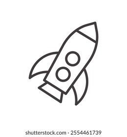 Rocket Icon isolated on white background. Vector icon.