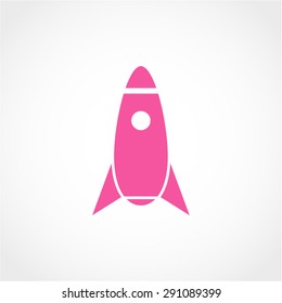 Rocket Icon Isolated on White Background