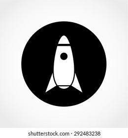 Rocket Icon Isolated on White Background
