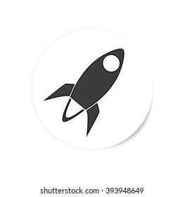 Rocket icon isolated on a white background