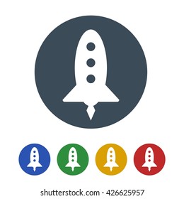 Rocket icon isolated on white background. vector illustration icon