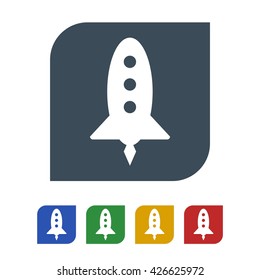 Rocket icon isolated on white background. vector illustration icon