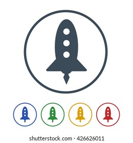 Rocket icon isolated on white background. vector illustration icon