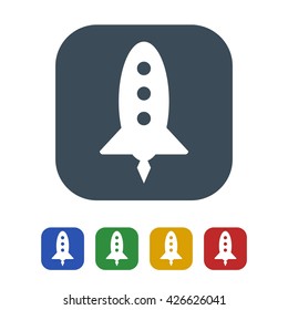Rocket icon isolated on white background. vector illustration icon