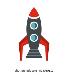 Rocket icon isolated on white background vector illustration