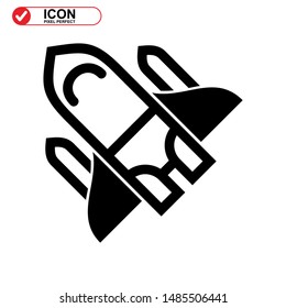 rocket icon isolated sign symbol vector illustration - high quality black style vector icons
