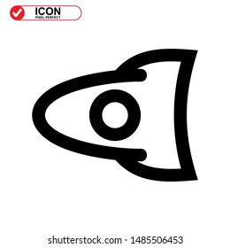 rocket icon isolated sign symbol vector illustration - high quality black style vector icons
