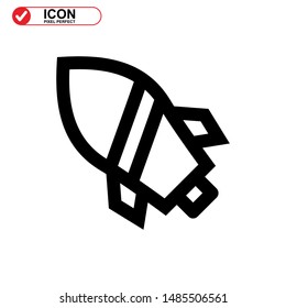 rocket icon isolated sign symbol vector illustration - high quality black style vector icons
