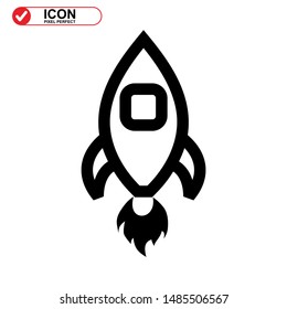 rocket icon isolated sign symbol vector illustration - high quality black style vector icons
