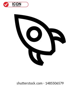 rocket icon isolated sign symbol vector illustration - high quality black style vector icons
