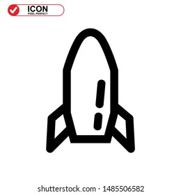 rocket icon isolated sign symbol vector illustration - high quality black style vector icons
