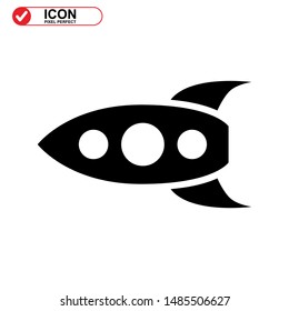 rocket icon isolated sign symbol vector illustration - high quality black style vector icons
