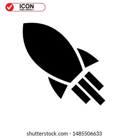 rocket icon isolated sign symbol vector illustration - high quality black style vector icons
