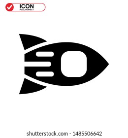 rocket icon isolated sign symbol vector illustration - high quality black style vector icons
