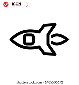 rocket icon isolated sign symbol vector illustration - high quality black style vector icons
