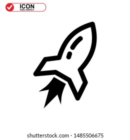 rocket icon isolated sign symbol vector illustration - high quality black style vector icons

