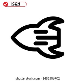 rocket icon isolated sign symbol vector illustration - high quality black style vector icons
