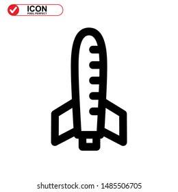 rocket icon isolated sign symbol vector illustration - high quality black style vector icons

