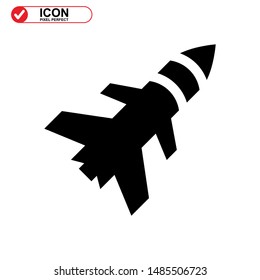 rocket icon isolated sign symbol vector illustration - high quality black style vector icons
