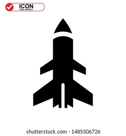 rocket icon isolated sign symbol vector illustration - high quality black style vector icons
