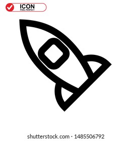 rocket icon isolated sign symbol vector illustration - high quality black style vector icons
