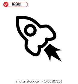 rocket icon isolated sign symbol vector illustration - high quality black style vector icons
