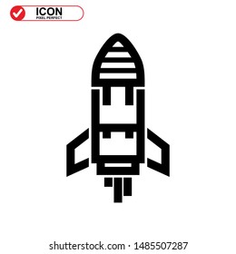 rocket icon isolated sign symbol vector illustration - high quality black style vector icons
