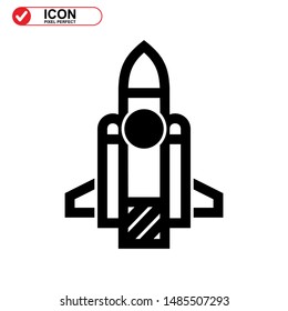 rocket icon isolated sign symbol vector illustration - high quality black style vector icons
