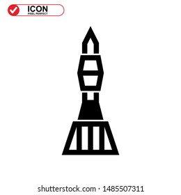 rocket icon isolated sign symbol vector illustration - high quality black style vector icons
