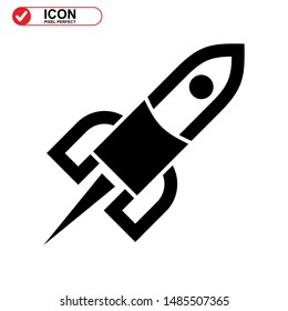 rocket icon isolated sign symbol vector illustration - high quality black style vector icons
