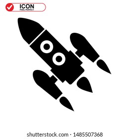 rocket icon isolated sign symbol vector illustration - high quality black style vector icons
