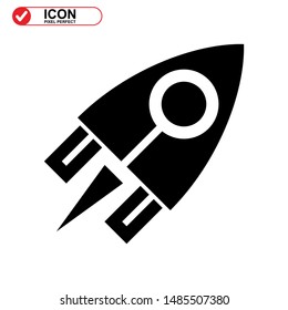 rocket icon isolated sign symbol vector illustration - high quality black style vector icons

