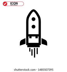 rocket icon isolated sign symbol vector illustration - high quality black style vector icons
