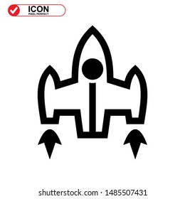 rocket icon isolated sign symbol vector illustration - high quality black style vector icons
