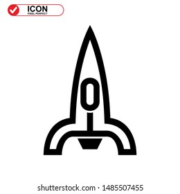 rocket icon isolated sign symbol vector illustration - high quality black style vector icons
