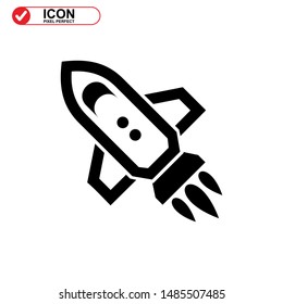 rocket icon isolated sign symbol vector illustration - high quality black style vector icons
