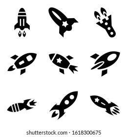 rocket icon isolated sign symbol vector illustration - Collection of high quality black style vector icons
