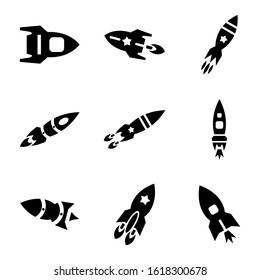 rocket icon isolated sign symbol vector illustration - Collection of high quality black style vector icons
