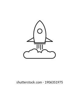 rocket icon, isolated rocket sign icon, vector illustration