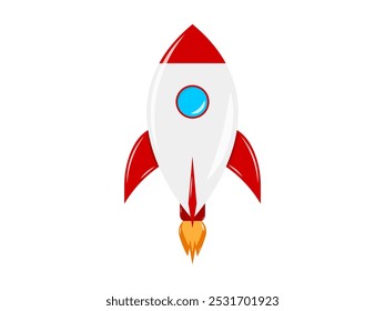 Rocket Icon Isolated. Startup. Vector Illustration