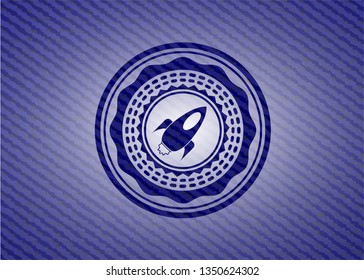 rocket icon with jean texture
