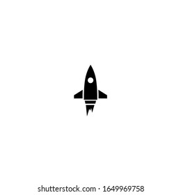rocket icon. rocket launch icon. flat, simple, black.