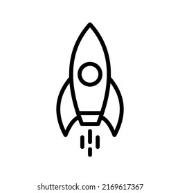Rocket icon. launch sign.  vector illustration